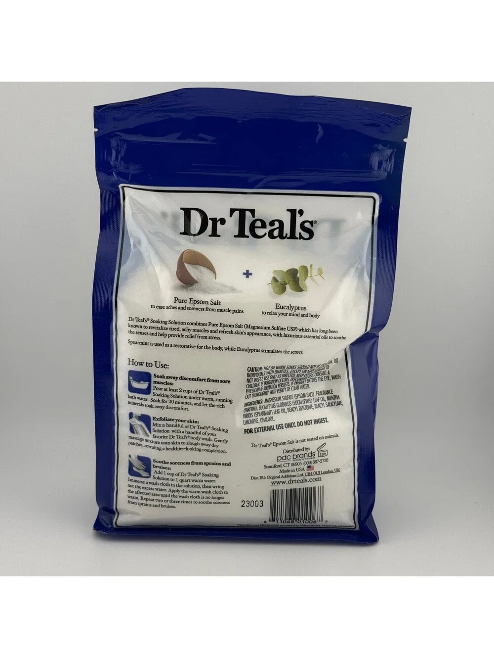 Dr Teal's Pure Epsom Salt Relax & Relief Eucalyptus Spearmint 3 lb